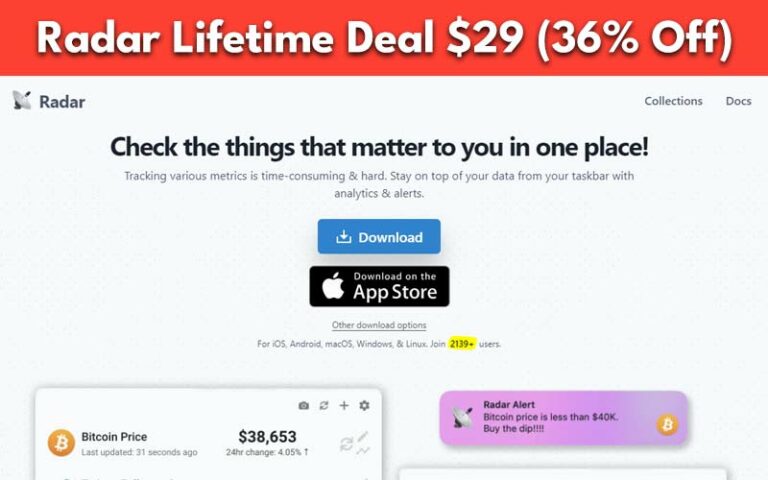 Radar Lifetime Deal $29